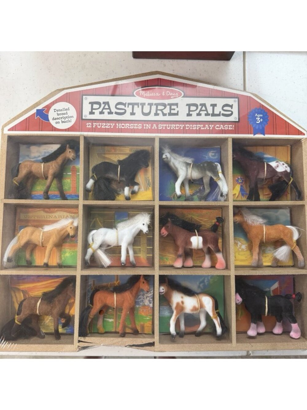 Melissa & Doug Pasture Pals Set of 12 Horses with Display Case READ
